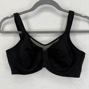 HSIA 34DD Black Bra Underwire Full Coverage Adjustable Support‎ Lingerie
